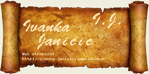 Ivanka Janičić vizit kartica